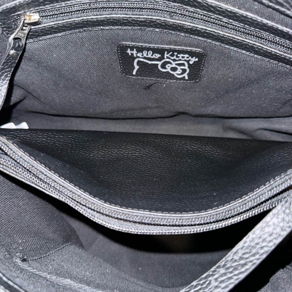 Vintage Hello Kitty Black Embossed Leather Tote - Picture 13 of 13